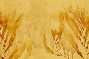GIN2101 ORO | Carta da parati dorata con foglie
